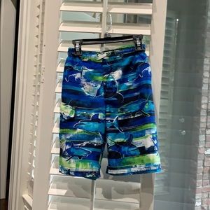 Shark swim trunks